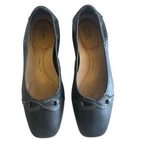 Clark’s Black Lyrical Rhyme Ballet Flats Loafer Shoes Women’s Size 9.5 Comfort
